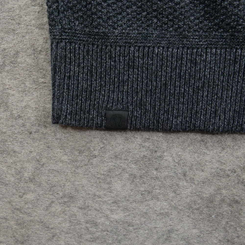 Lululemon Textured Knit Crewneck Sweater Mens Medium Heathered Black LM3DQBS - Picture 4 of 13